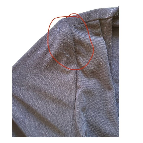 ABS By Allen Schwartz Navy Blue Faux wrap Mini dress NWT Size small*flaw* - Picture 13 of 13